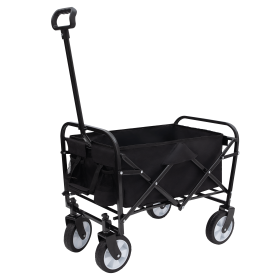 Collapsible Foldable Wagon Cart Beach Wagon Heavy Duty Utility Cart Utility Wagon Grocery Cart for for Camping Shopping Sports Gardeing Fishing Suppor