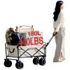 Wagon,Heavy Duty Garden Cart with All Terrain Wheels,Collapsible Folding Wagon Cart